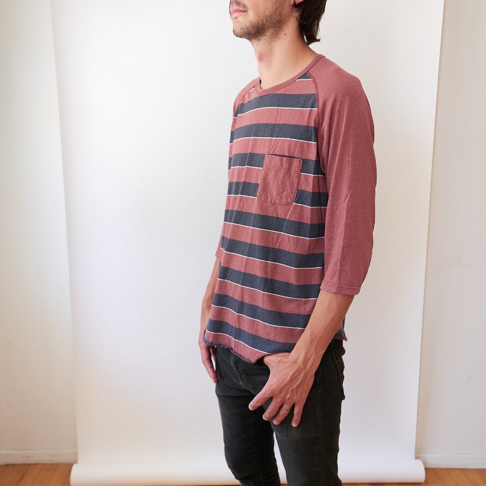 ⬇️ PRICE DROP - 3/4 length sleeve striped shirt